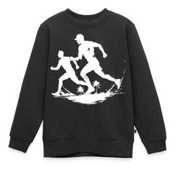 Graphique courant - Sweat Premium enfant bio - noir - Devant - AI Model Kid Female (0cm)