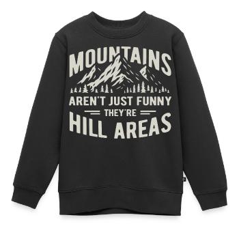Les montagnes sont des zones de collines - jeu de mots hilarant - Sweat Premium enfant bio - noir - Devant - AI Model Kid Female (0cm)