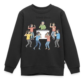 Silent Disco: The party in your head ! - Kids Premium Organic Sweatshirt - black - Front - AI Model Kid Female (0cm)