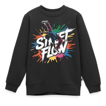 Streetdance Beat – Urban DJ Musik Design - Kinder Premium Organic Sweatshirt - Schwarz - Vorne - AI Model Kid Female (0cm)