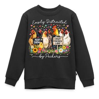 Humor Hens Passion Farm Zuchtgeschenk - Kinder Premium Organic Sweatshirt - Schwarz - Vorne - AI Model Kid Female (0cm)