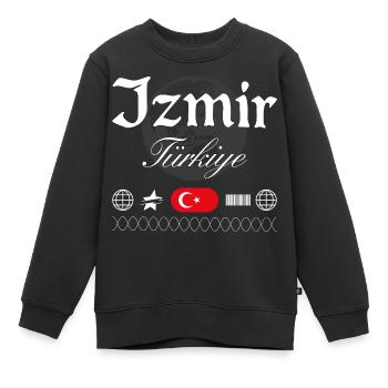 İzmir Türkei Streetwear Reise Souvenir - Kinder Premium Organic Sweatshirt - Schwarz - Vorne - AI Model Kid Female (0cm)