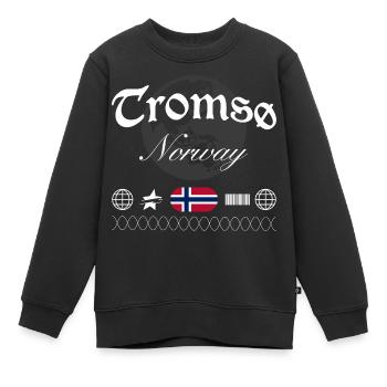 Souvenir de voyage Tromsø Norway Streetwear - Sweat Premium enfant bio - noir - Devant - AI Model Kid Female (0cm)