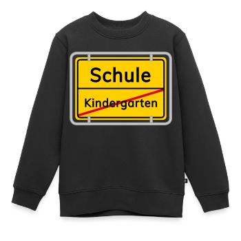 Inscription scolaire 1ère classe école maternelle signe - Sweat Premium enfant bio - noir - Devant - AI Model Kid Female (0cm)