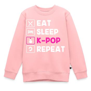 K-Pop - Kinder Premium Organic Sweatshirt - Rosa - Vorne - AI Model Kid Female (0cm)