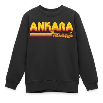Ankara, design de vacances de la capitale turque - Sweat Premium enfant bio - noir - Devant - AI Model Kid Female (0cm)