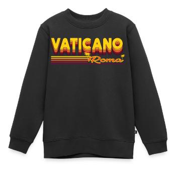 Vaticano, das coole sommerliche Vatikan Designern - Kinder Premium Organic Sweatshirt - Schwarz - Vorne - AI Model Kid Female (0cm)