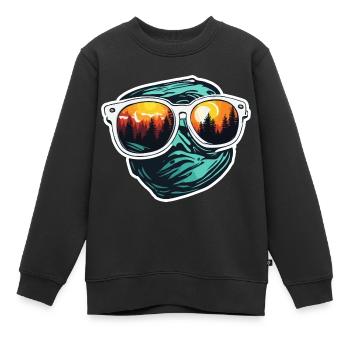 Sonnenbrille / Reflektion / Wald / Spiegelung - Kinder Premium Organic Sweatshirt - Schwarz - Vorne - AI Model Kid Female (0cm)