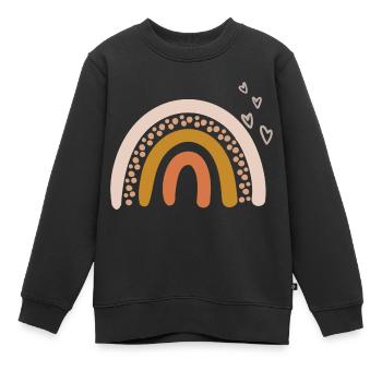 rainbow - Sweat Premium enfant bio - noir - Devant - AI Model Kid Female (0cm)