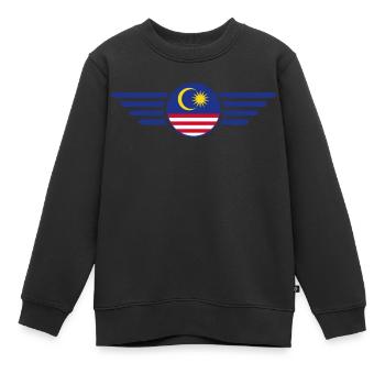 T-shirt de conception de style malaisien - Sweat Premium enfant bio - noir - Devant - AI Model Kid Female (0cm)