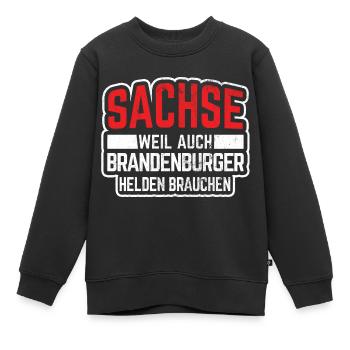 Sachsen Ostdeutschland - Kinder Premium Organic Sweatshirt - Schwarz - Vorne - AI Model Kid Female (0cm)