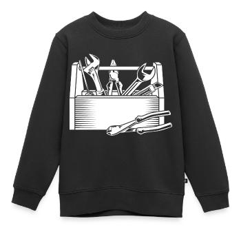 Mechaniker - Kinder Premium Organic Sweatshirt - Schwarz - Vorne - AI Model Kid Female (0cm)