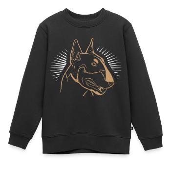 Bullterrier - Kinder Premium Organic Sweatshirt - Schwarz - Vorne - AI Model Kid Female (0cm)
