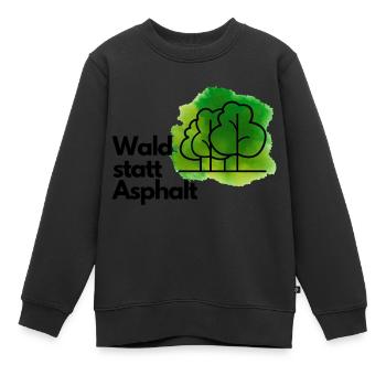 Wald statt Asphalt - Kinder Premium Organic Sweatshirt - Schwarz - Vorne - AI Model Kid Female (0cm)