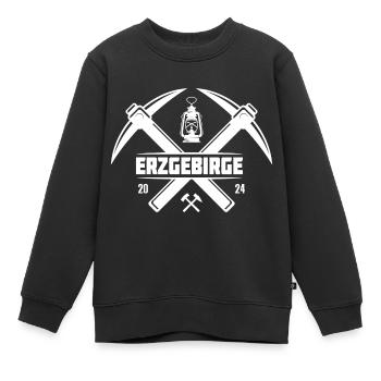 Erzgebirge Saxony Mining Miners - Sweat Premium enfant bio - noir - Devant - AI Model Kid Female (0cm)