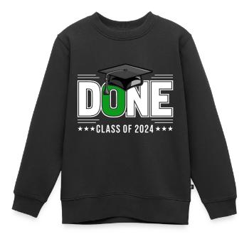 Abschlussklasse 2024 Abschlussfeier Schule - Kinder Premium Organic Sweatshirt - Schwarz - Vorne - AI Model Kid Female (0cm)