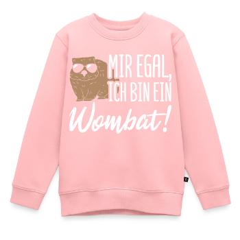 Australie Wombat Marsupial - Sweat Premium enfant bio - rose - Devant - AI Model Kid Female (0cm)
