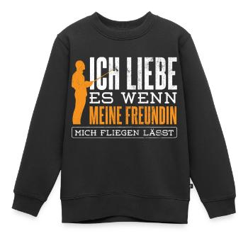 Modellflug Pilot Modellbau - Kinder Premium Organic Sweatshirt - Schwarz - Vorne - AI Model Kid Female (0cm)