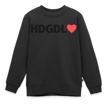 Have you very much love HDGDL heart - Kids Premium Organic Sweatshirt - black - Front - AI Model Kid Female (0cm)