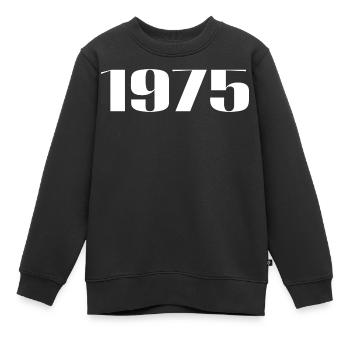 1975 - Cadeau né en 1975 - Sweat Premium enfant bio - noir - Devant - AI Model Kid Female (0cm)