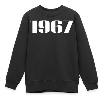1967 - Cadeau né en 1967 - Sweat Premium enfant bio - noir - Devant - AI Model Kid Female (0cm)