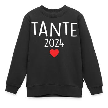 Ich werde eine Tante sein - eine zukünftige Tante - Kinder Premium Organic Sweatshirt - Schwarz - Vorne - AI Model Kid Female (0cm)