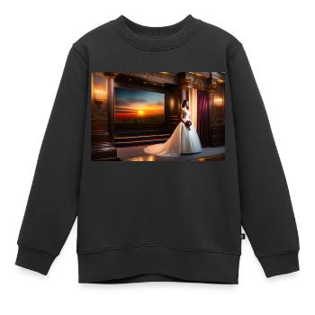 Prinzessin - Kinder Premium Organic Sweatshirt - Schwarz - Vorne - AI Model Kid Female (0cm)