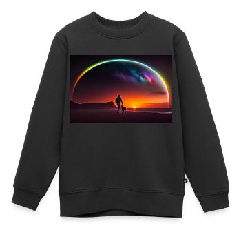Siluette Star - Kinder Premium Organic Sweatshirt - Schwarz - Vorne - AI Model Kid Female (0cm)