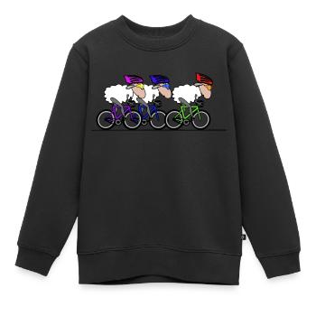 Radsport Schafe - Kinder Premium Organic Sweatshirt - Schwarz - Vorne - AI Model Kid Female (0cm)