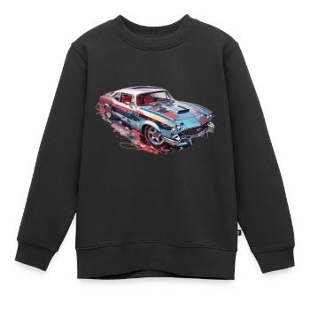 Cooles Auto mit bunten Farben - Kinder Premium Organic Sweatshirt - Schwarz - Vorne - AI Model Kid Female (0cm)