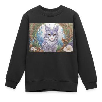 Animal mystique 17 - Sweat Premium enfant bio - noir - Devant - AI Model Kid Female (0cm)