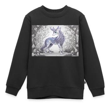 Animal mystique 15 - Sweat Premium enfant bio - noir - Devant - AI Model Kid Female (0cm)