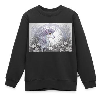 Animal mystique 16 - Sweat Premium enfant bio - noir - Devant - AI Model Kid Female (0cm)