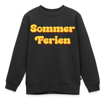 Sommerferien - Kinder Premium Organic Sweatshirt - Schwarz - Vorne - AI Model Kid Female (0cm)