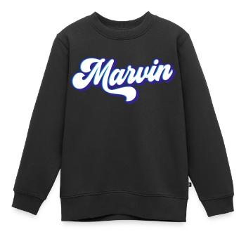 Marvin | Farben änderbar - Kinder Premium Organic Sweatshirt - Schwarz - Vorne - AI Model Kid Female (0cm)