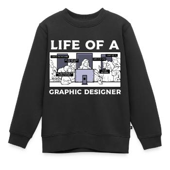 Grafiker Designerin Grafik Designer Künstlerin - Kinder Premium Organic Sweatshirt - Schwarz - Vorne - AI Model Kid Female (0cm)