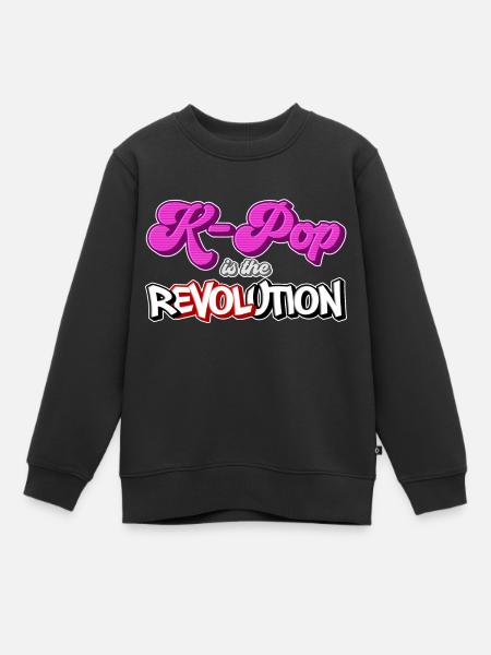 K-Pop is the Revolution | kpop KPop Geschenkidee - Kinder Premium Organic Sweatshirt - Schwarz