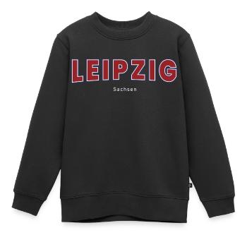Leipzig - Kinder Premium Organic Sweatshirt - Schwarz - Vorne - AI Model Kid Female (0cm)