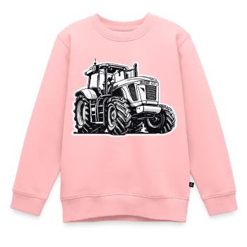 Tractor / Agriculture / Farmer / Field Work - Kids Premium Organic Sweatshirt - rose - Front - AI Model Kid Female (0cm)