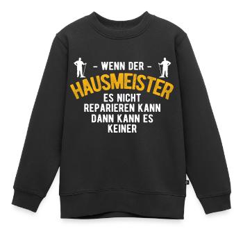 Hausmeister Geschenk - Kinder Premium Organic Sweatshirt - Schwarz - Vorne - AI Model Kid Female (0cm)