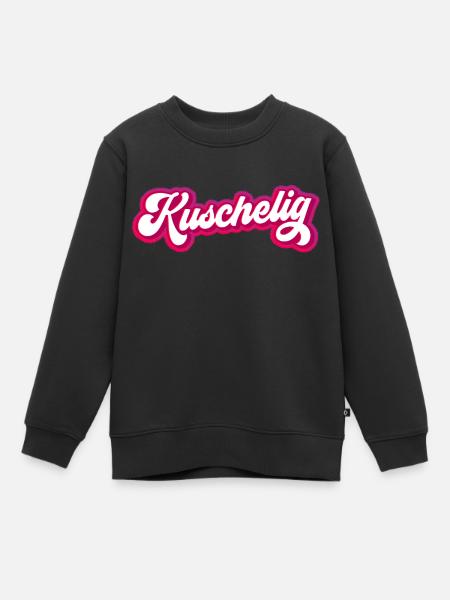 kuschelig - Kinder Premium Organic Sweatshirt - Schwarz