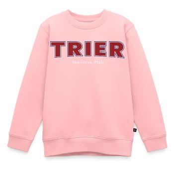 Trier - Kinder Premium Organic Sweatshirt - Rosa - Vorne - AI Model Kid Female (0cm)
