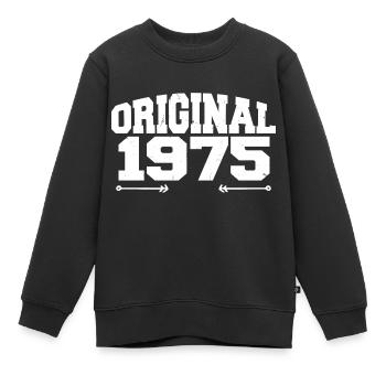 Original 1975 | Cadeau d’anniversaire 1975 - Sweat Premium enfant bio - noir - Devant - AI Model Kid Female (0cm)