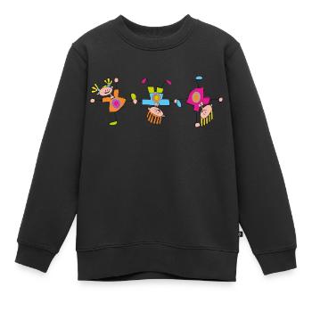 Oops! - Kids Premium Organic Sweatshirt - black - Front - AI Model Kid Female (0cm)