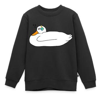 Schlafendes Entchen - Kinder Premium Organic Sweatshirt - Schwarz - Vorne - AI Model Kid Female (0cm)
