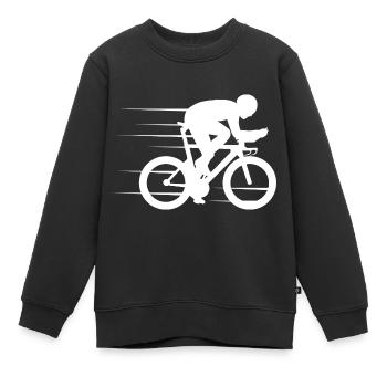 Bike - Kids Premium Organic Sweatshirt - black - Front - AI Model Kid Female (0cm)