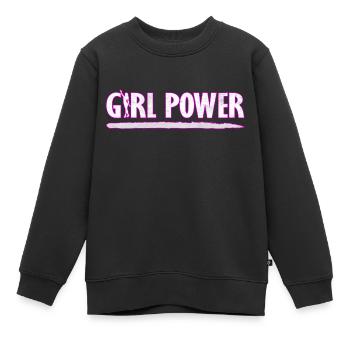 Pouvoir des filles - Sweat Premium enfant bio - noir - Devant - AI Model Kid Female (0cm)