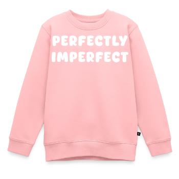 perfekt unvollkommen - Kinder Premium Organic Sweatshirt - Rosa - Vorne - AI Model Kid Female (0cm)