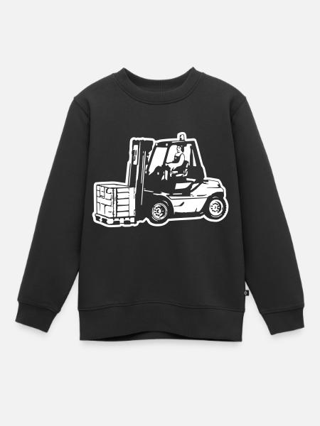Gabelstapler / Forklift - Kinder Premium Organic Sweatshirt - Schwarz
