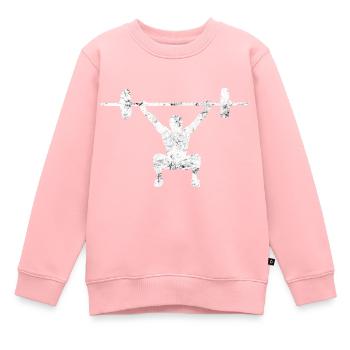 Fitness Training Sport - Kinder Premium Organic Sweatshirt - Rosa - Vorne - AI Model Kid Female (0cm)